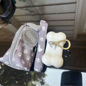 Bath & Body Works Paw Print Waste Bag Holder with Sanitizer Bone Dispenser